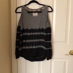 Colder shoulder sweatshirt